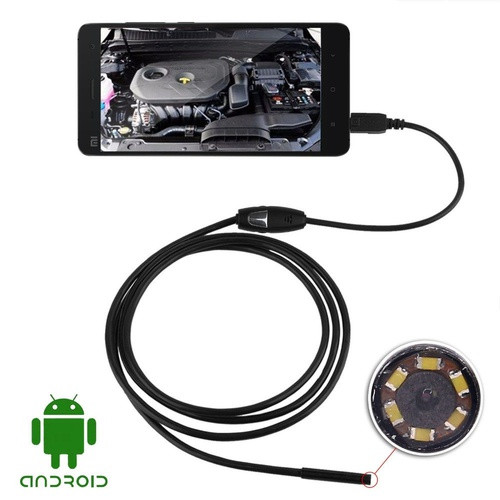 Водонепроницаемая USB эндоскоп камера HD Ф7.0 мм / Android and PC Endoscope (дл.2 метра)+ подарок - фото 1 - id-p196987540