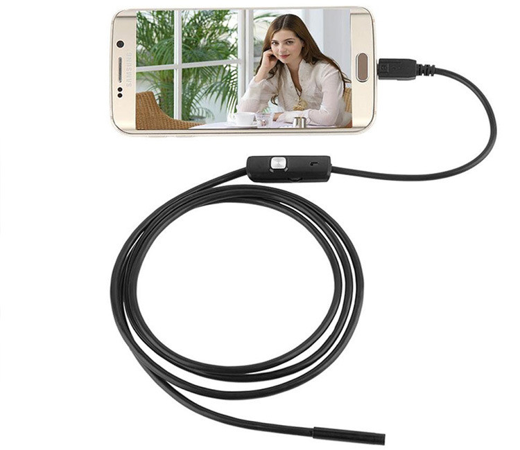 Водонепроницаемая USB эндоскоп камера HD Ф7.0 мм / Android and PC Endoscope (дл.5 метров)+подарок - фото 2 - id-p196987541