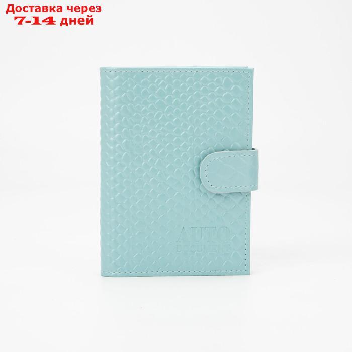 Обложка для автодокументов и паспорта, цвет голубой - фото 1 - id-p196953402