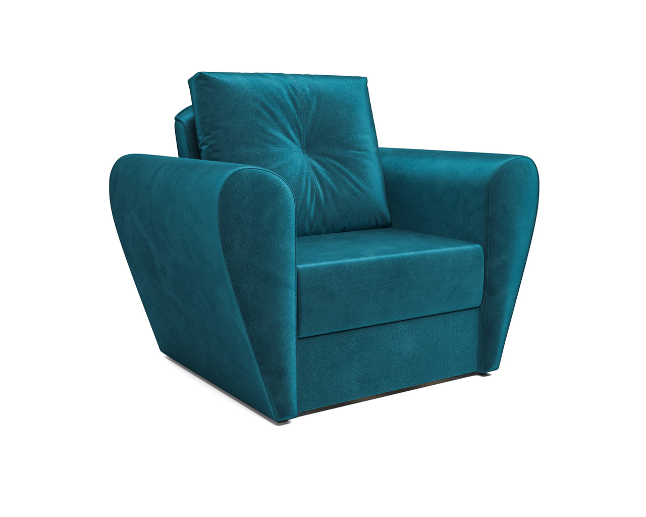 Кресло-кровать Квартет (Бархат сине-зеленый STAR VELVET 43 BLACK GREEN) - фото 1 - id-p196992685