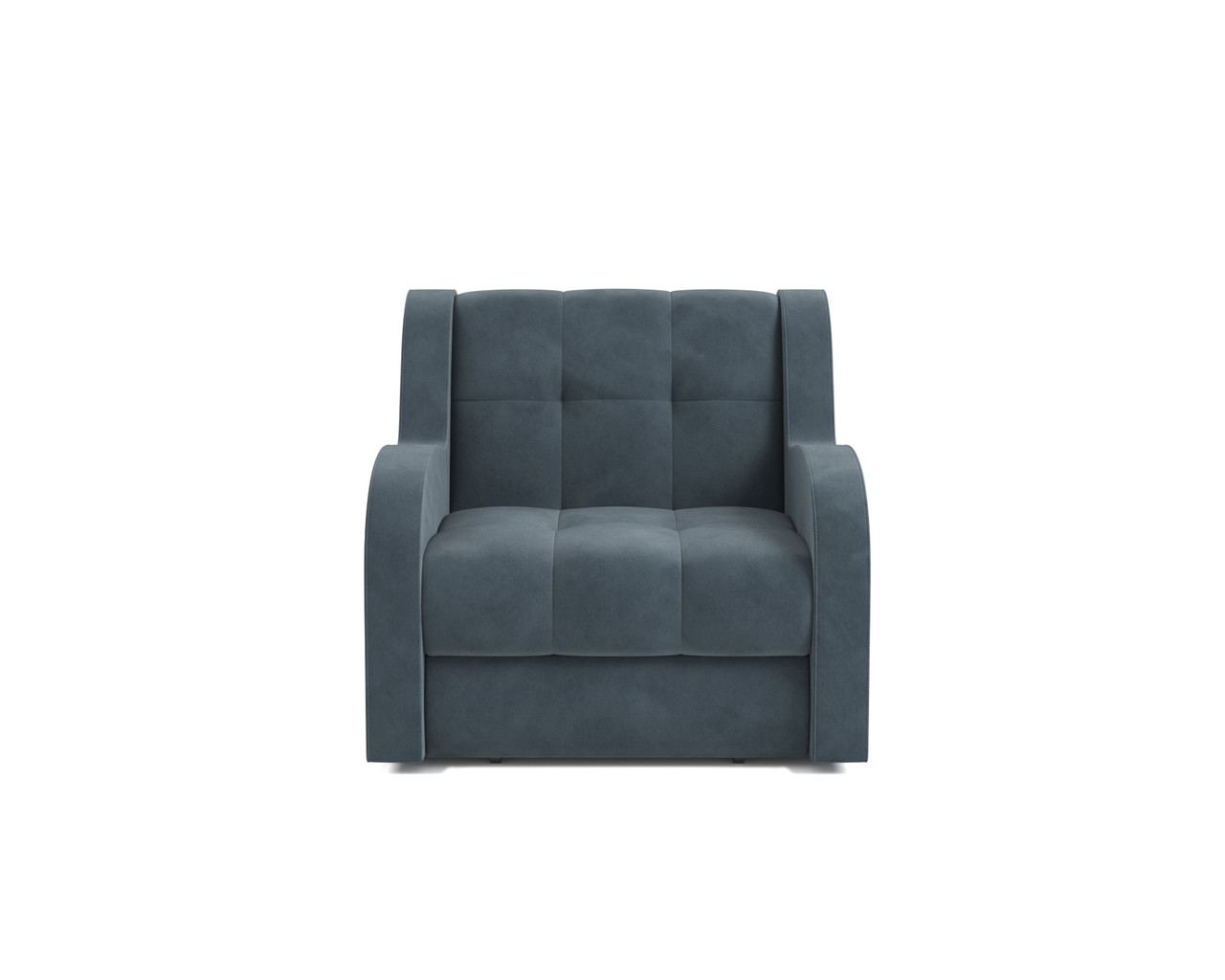 Кресло-кровать Аккордеон Барон (Велюр серо-синий HB-178 26) - фото 2 - id-p196992705