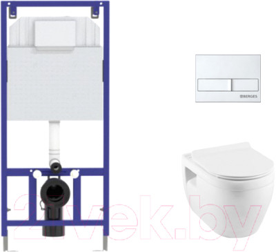 Унитаз подвесной с инсталляцией Aquanet Glide-W 210772 + Novum 525 040000 + L2 040012