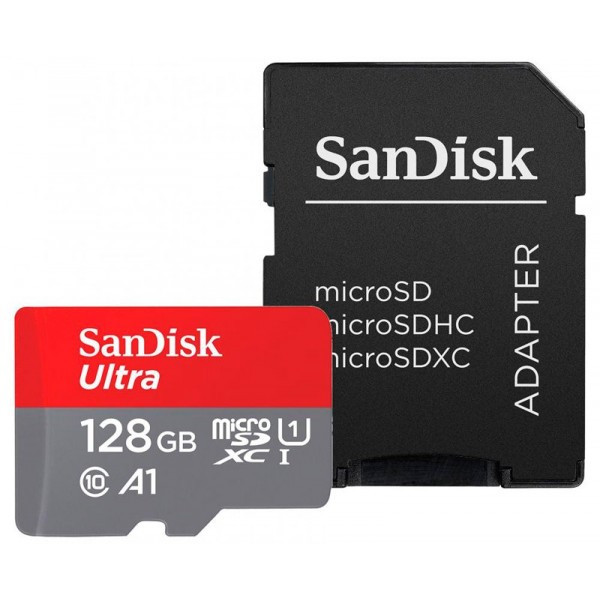 Карта памяти SanDisk Ultra microSDXC 128Gb UHS-I U1 A1 140MB/s - фото 1 - id-p197013498