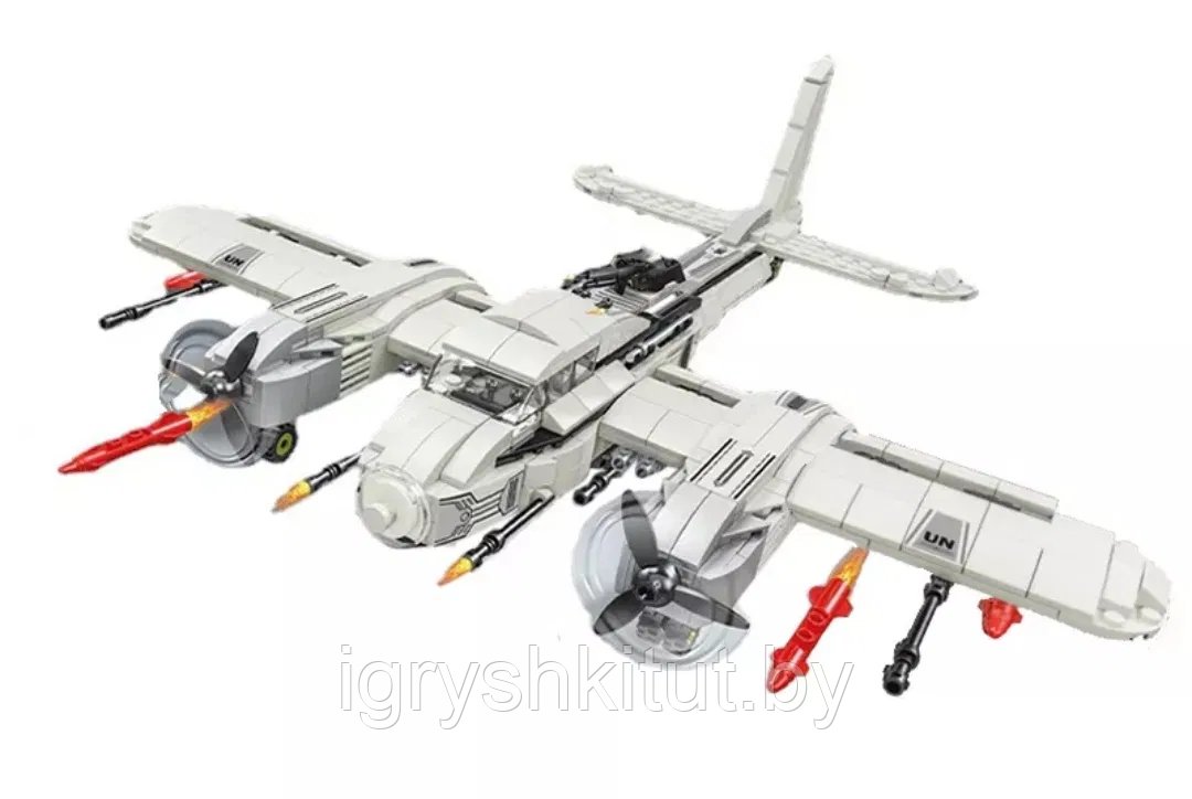 Конструктор "Военный самолет", 678 деталей, аналог Lego - фото 2 - id-p197021109