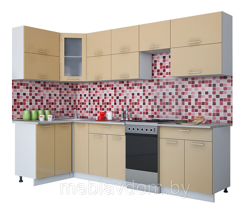 Угловая кухня Мила Глосс 1,2х2,8м. (50) - фото 4 - id-p178805447