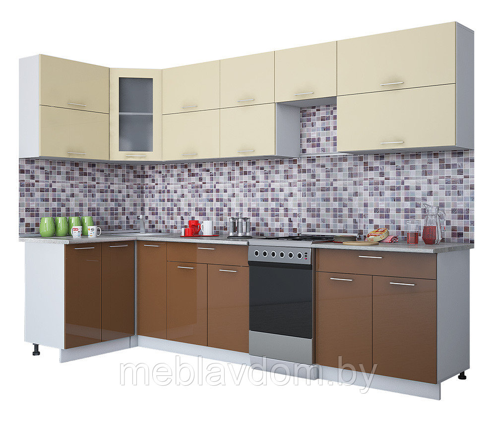 Угловая кухня Мила Глосс 1,2х3,0м. (50) - фото 5 - id-p178805071
