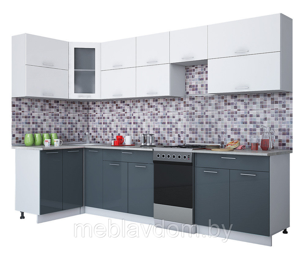 Угловая кухня Мила Глосс 1,2х3,0м. (50) - фото 8 - id-p178805071
