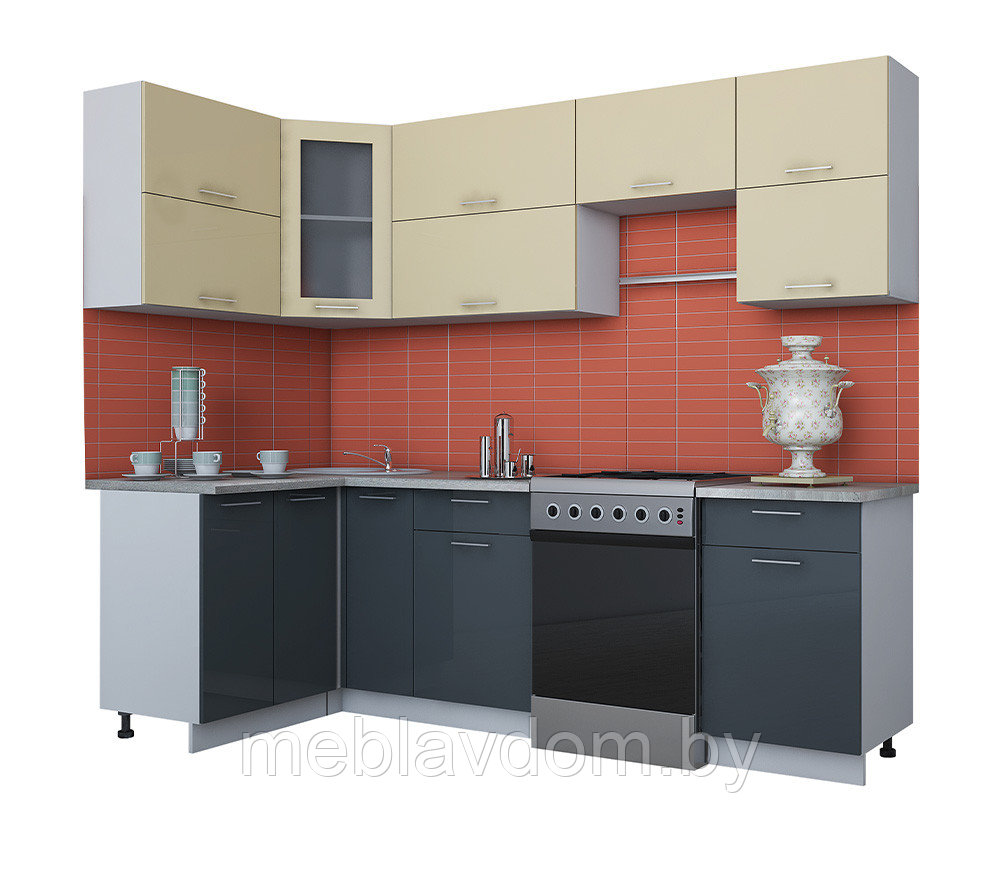 Угловая кухня Мила Глосс 1,2х2,5м. (60) - фото 2 - id-p178805089