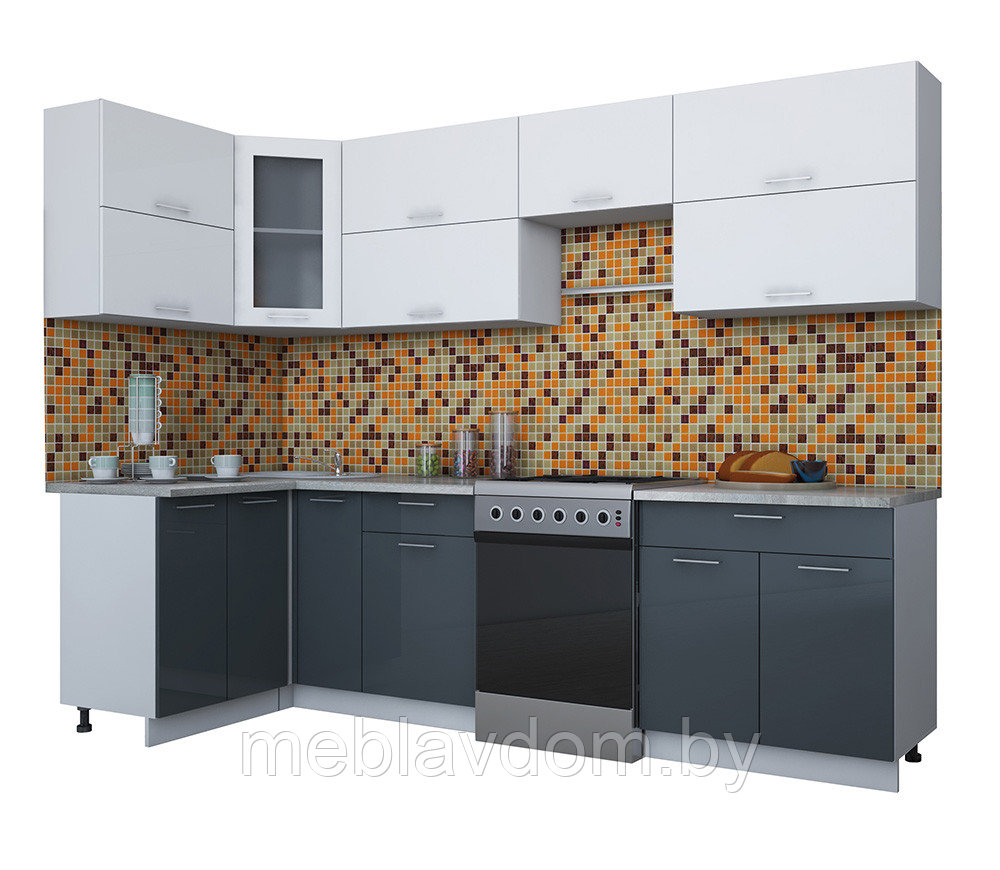 Угловая кухня Мила Глосс 1,2х2,8м. (60) - фото 3 - id-p178806476