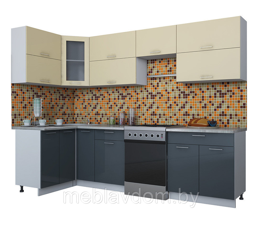 Угловая кухня Мила Глосс 1,2х2,8м. (60) - фото 4 - id-p178806476