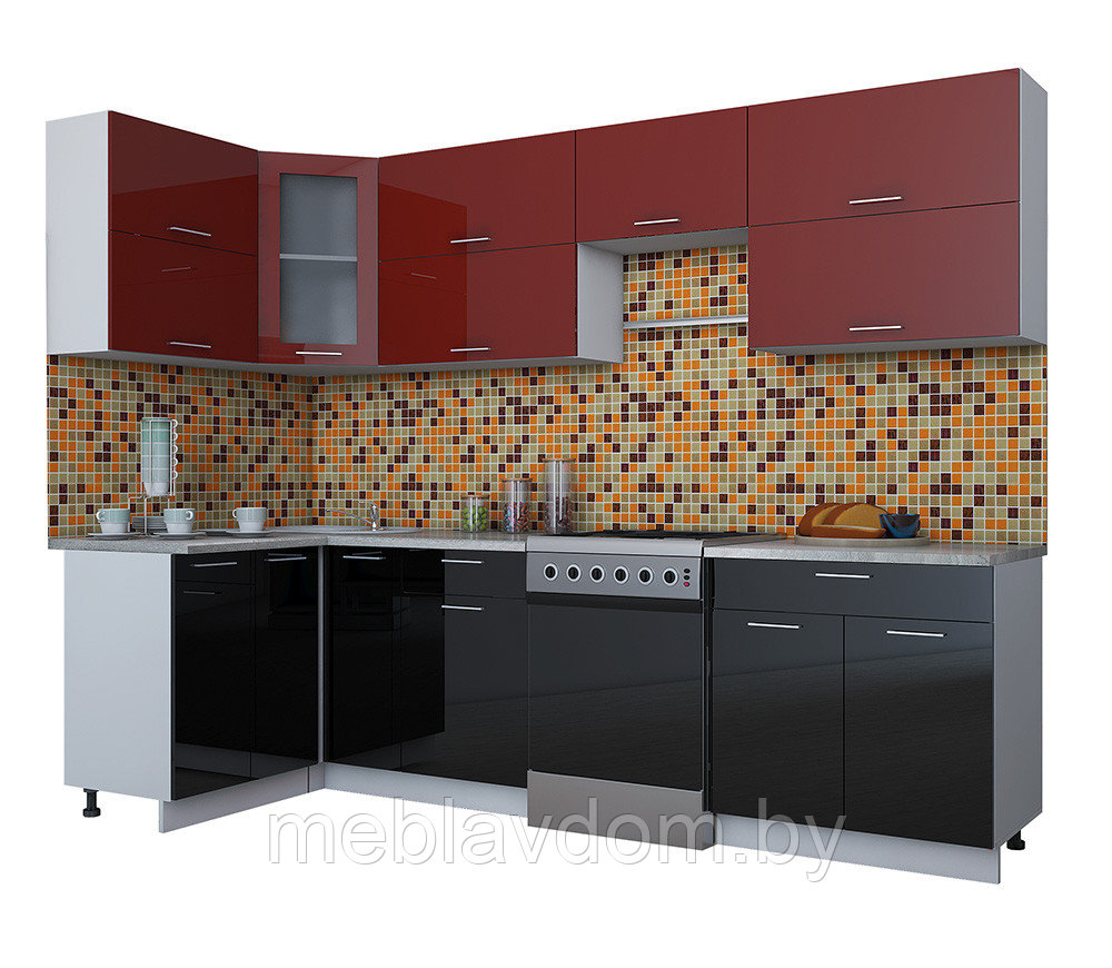 Угловая кухня Мила Глосс 1,2х2,8м. (60) - фото 5 - id-p178806476