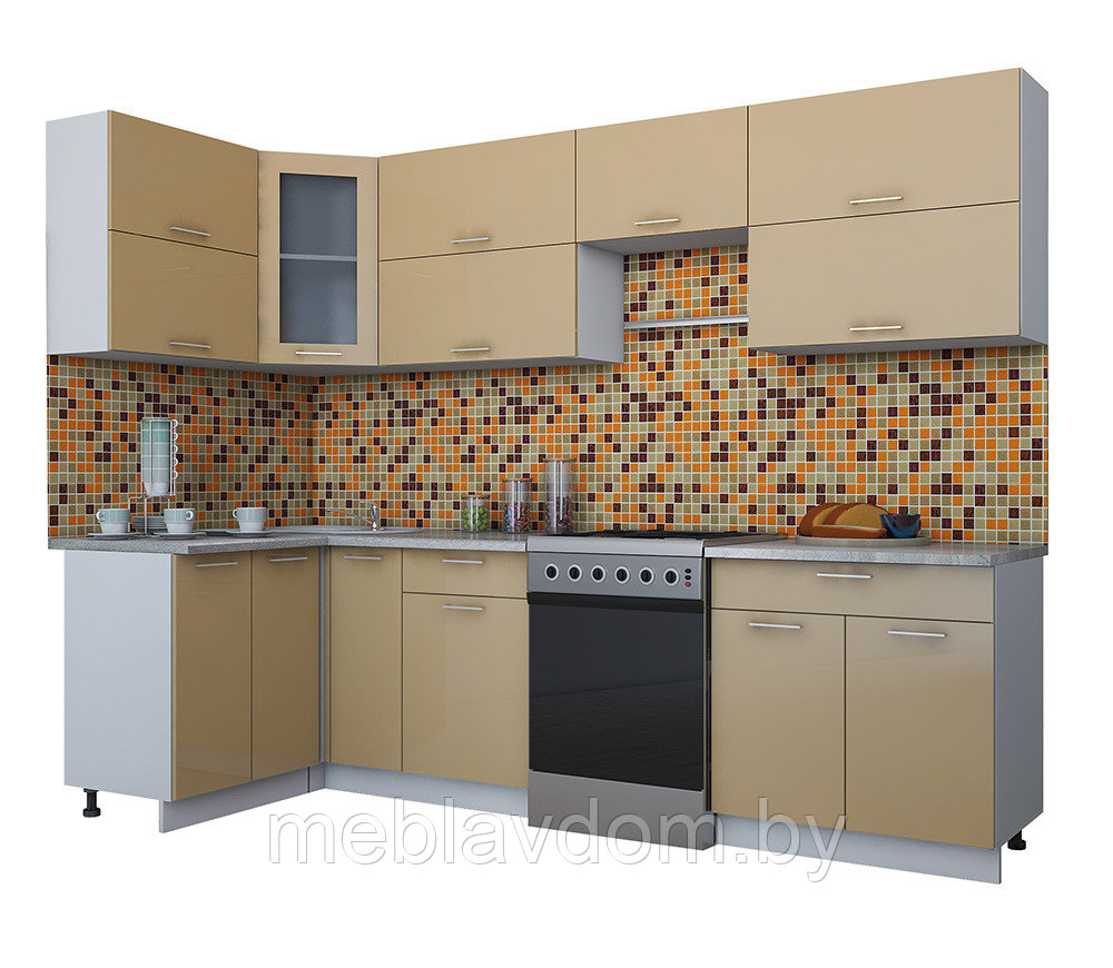 Угловая кухня Мила Глосс 1,2х2,8м. (60) - фото 6 - id-p178806476