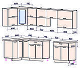Угловая кухня Мила Глосс 1,2х3,0м. (60), фото 3