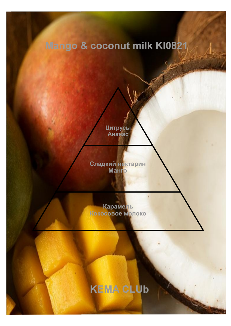 Отдушка КЕМА Манго и кокосовое молоко для свечей 30гр (по мотивам Candle Science) - фото 1 - id-p197033958