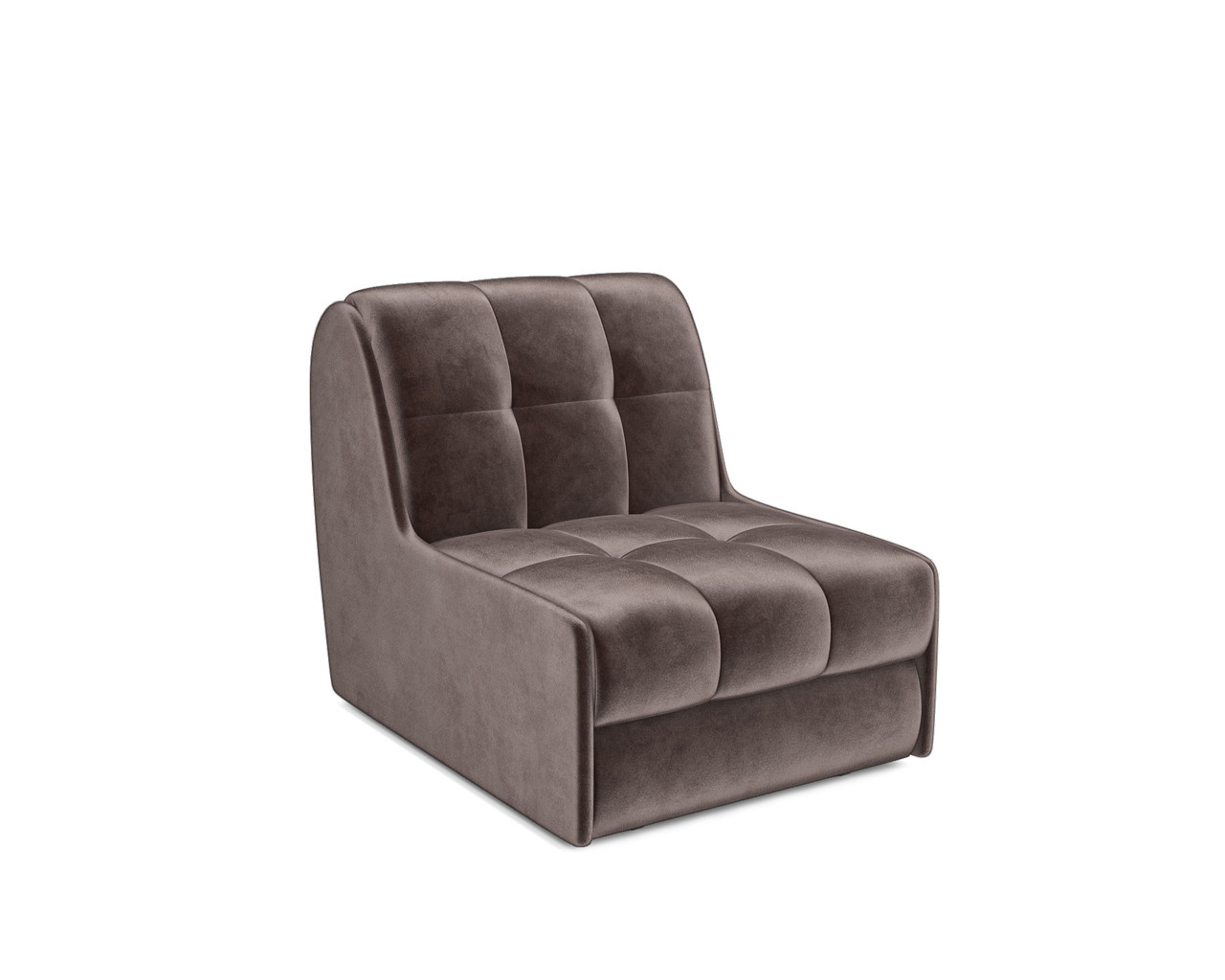 Кресло-кровать Барон №2 (Бархат серо-шоколадный STAR VELVET 60 COFEE) - фото 1 - id-p197053033
