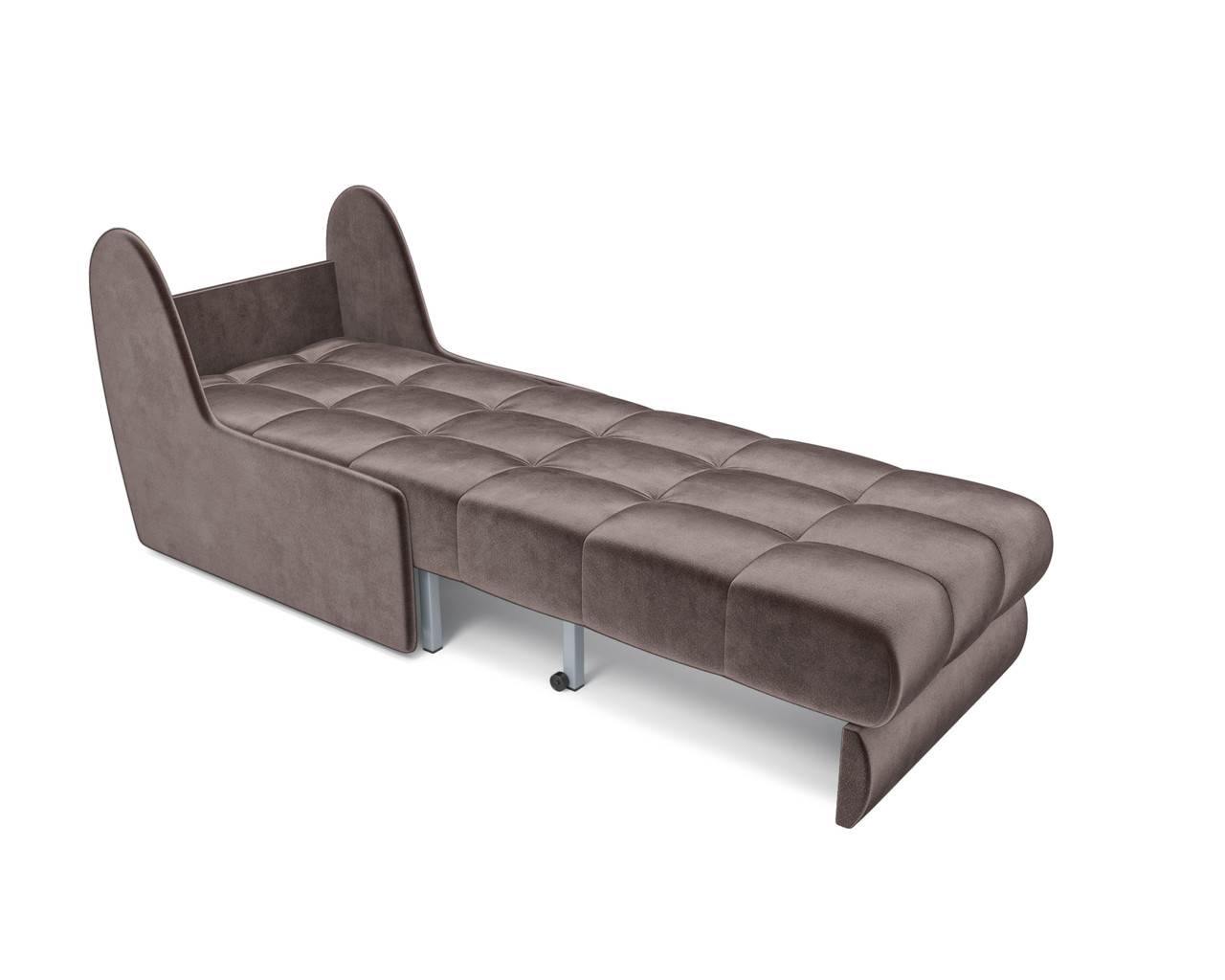 Кресло-кровать Барон №2 (Бархат серо-шоколадный STAR VELVET 60 COFEE) - фото 5 - id-p197053033