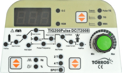 Инвертор TORROS TIG 200Pulse DC (T2008), арт.104Т012012, 220B, (Китай) - фото 3 - id-p45903129