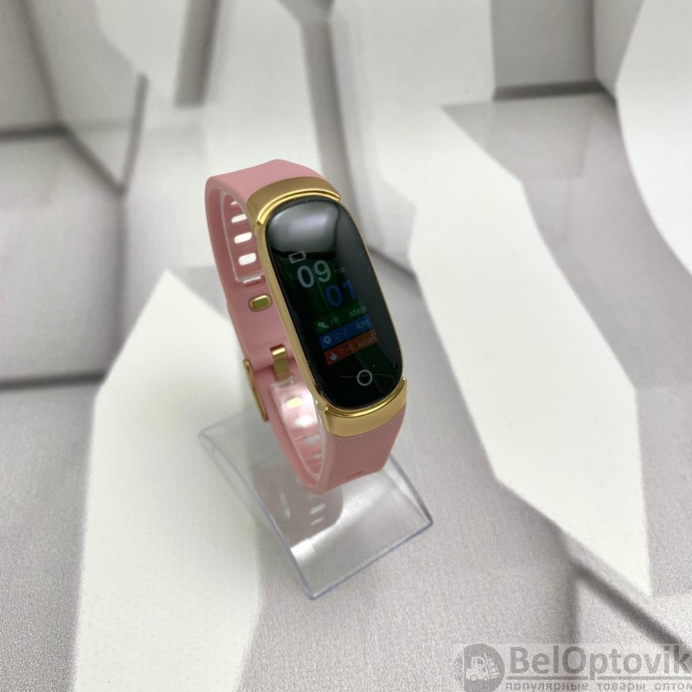 Смарт-браслет Smart Bracelet Unleach Your Run QW16 с функцией измерения артериального давления Розовый - фото 7 - id-p197063855