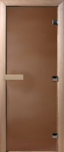 Стеклянная дверь для бани/сауны Doorwood Теплая ночь 180x70