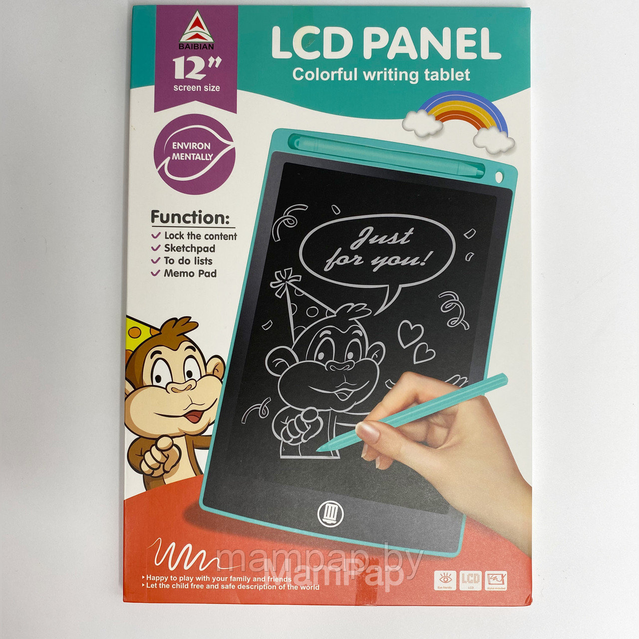 Графический планшет для рисования со стилусом LCD PANEL 12 дюймов - фото 2 - id-p197065000