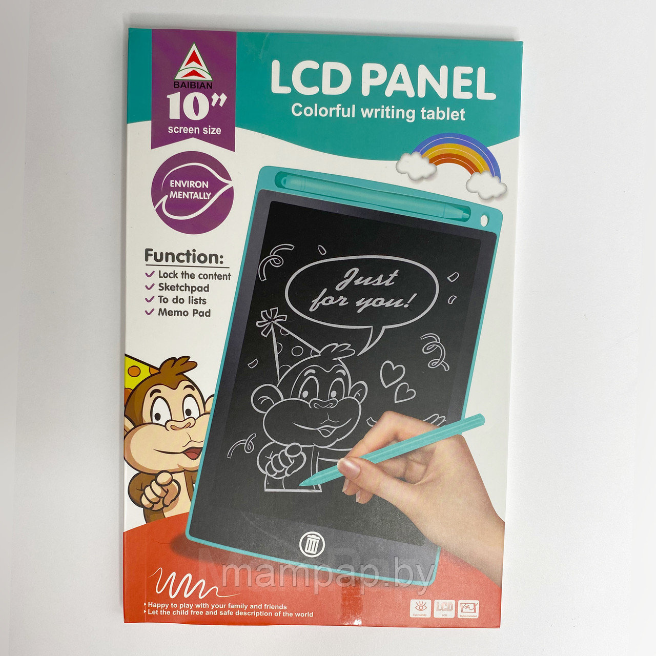 Графический планшет для рисования со стилусом LCD PANEL 10 дюймов - фото 2 - id-p197068052