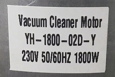 Двигатель для пылесоса Bosch, Siemens 1800w YH-1800-02D-Y/140H-3 - фото 4 - id-p22961604