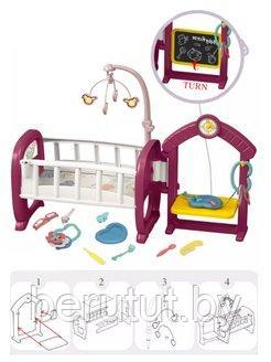 Набор детский Колыбель для кукол и Доска-стол для рисования + аксессуары - фото 5 - id-p197079562