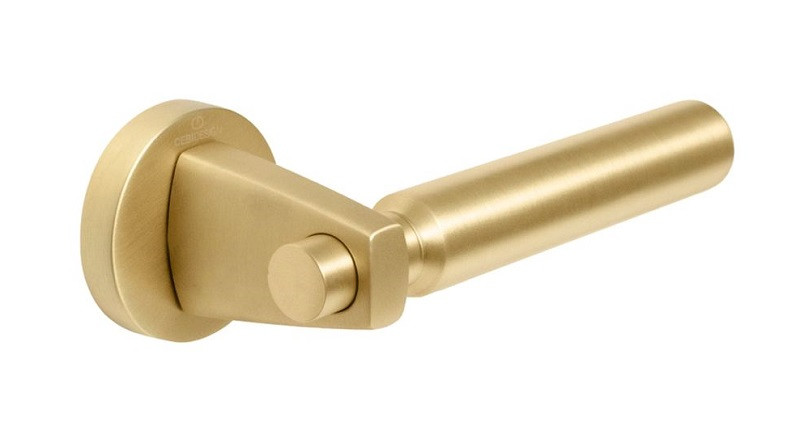 Ручки дверные CEBI HANA SMOOTH (гладкая) цвет MP35 матовое золото - фото 1 - id-p184471911