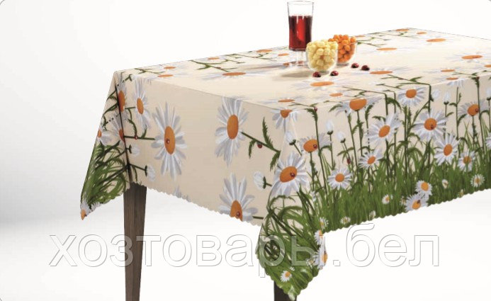 Клеёнка столовая на нетканной основе 1,4м Ромашки "FLORISTA" - фото 1 - id-p197081001