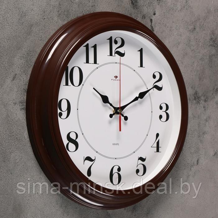 Часы настенные, серия: Классика, "Рубин", 35 см, коричневые - фото 2 - id-p197083422