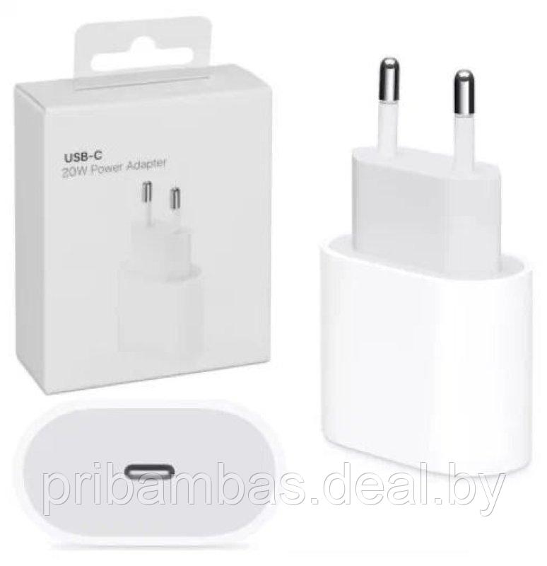Зарядное устройство (USB блок) Apple MHJE3ZM/A, MHJ83ZM/A, MHJ83CH/A A2244/A2347, USB-C, 20W, 5V-3A - фото 1 - id-p145359415