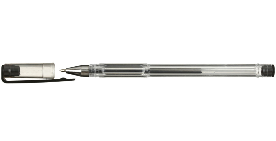 Ручка гелевая Buro Laconic корпус прозрачный, стержень черный - фото 1 - id-p197101873