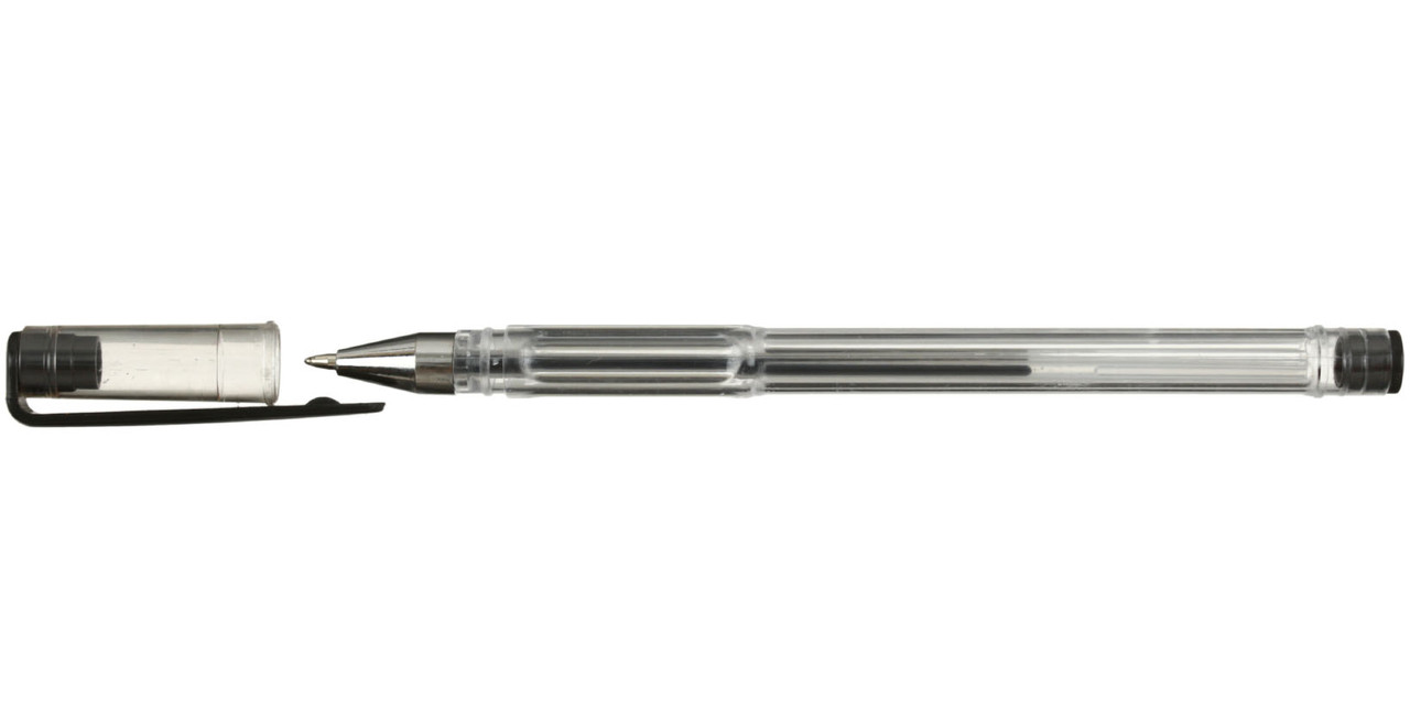 Ручка гелевая Buro Laconic корпус прозрачный, стержень черный - фото 2 - id-p197101873