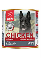 Консервы для собак Blitz Classic Dog (курица, телятина) 400 гр