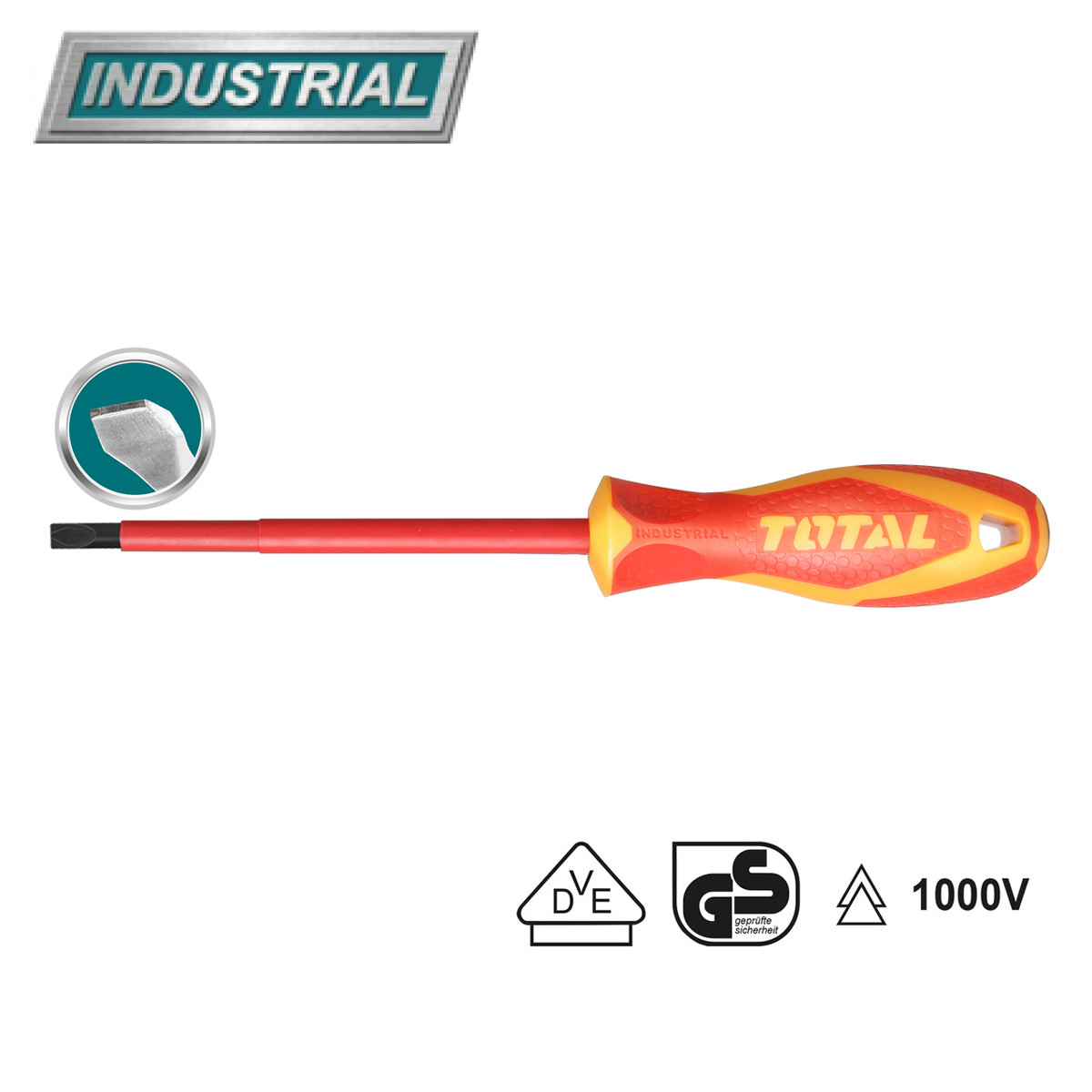 Отвертка шлицевая SL6,5 150 мм диэлектрическая TOTAL THTIS6150 - фото 1 - id-p187911362