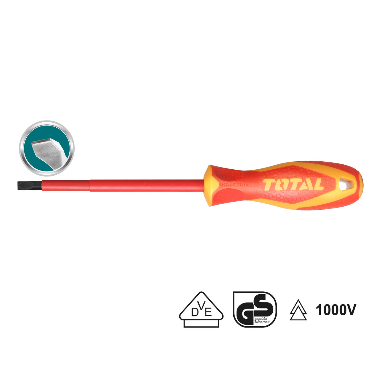 Отвертка шлицевая SL6,5 150 мм диэлектрическая TOTAL THTIS6150 - фото 2 - id-p187911362