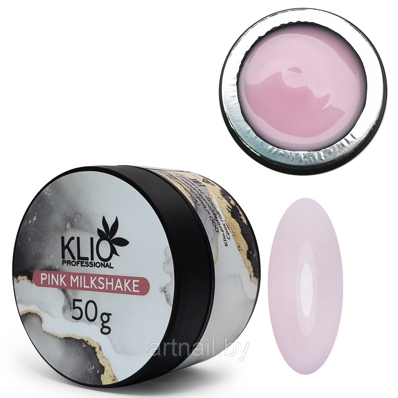 Гель Iron gel Pink Milkshake Klio Professional, 50 мл - фото 1 - id-p197126003