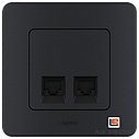 Двойная розетка RJ 45 категория 5 UTP - Legrand INSPIRIA - антрацит, фото 2