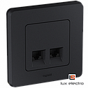 Двойная розетка RJ 45 категория 5 UTP - Legrand INSPIRIA - антрацит, фото 3