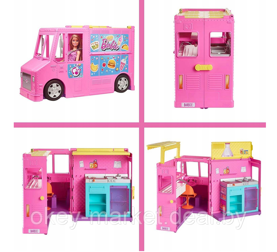 Игровой набор Barbie раскладной Фургон Food Truck GWJ58 - фото 5 - id-p197129348