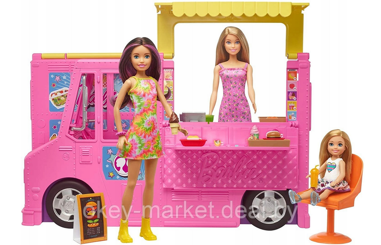 Игровой набор Barbie раскладной Фургон Food Truck GWJ58 - фото 6 - id-p197129348