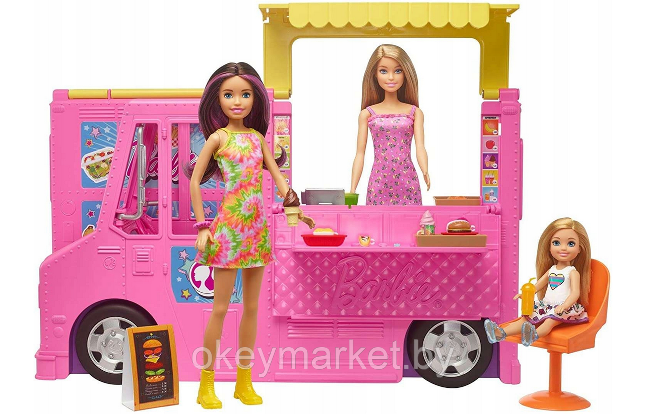 Игровой набор Barbie раскладной Фургон Food Truck GWJ58 - фото 4 - id-p197129348