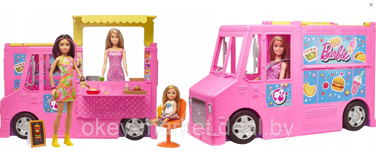 Игровой набор Barbie раскладной Фургон Food Truck GWJ58 - фото 3 - id-p197129348