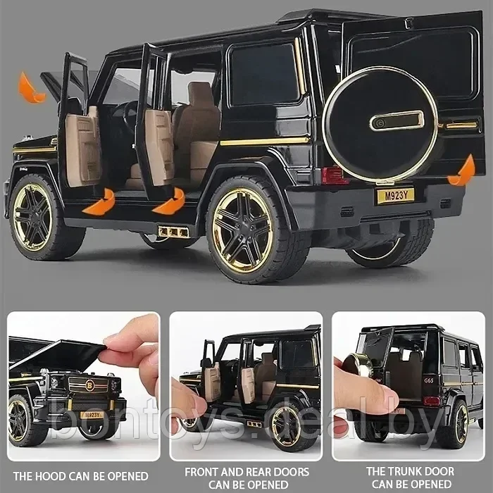 Машинка металлическая инерционная Гелик Brabus Брабус Мерседес G-Class Гелендваген G65 1:24 - фото 9 - id-p197133662