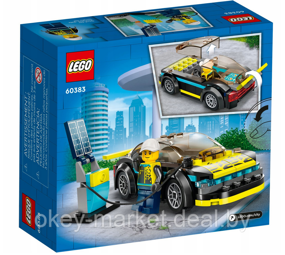 Конструктор LEGO City 60383 Электрический спорткар - фото 7 - id-p197133656
