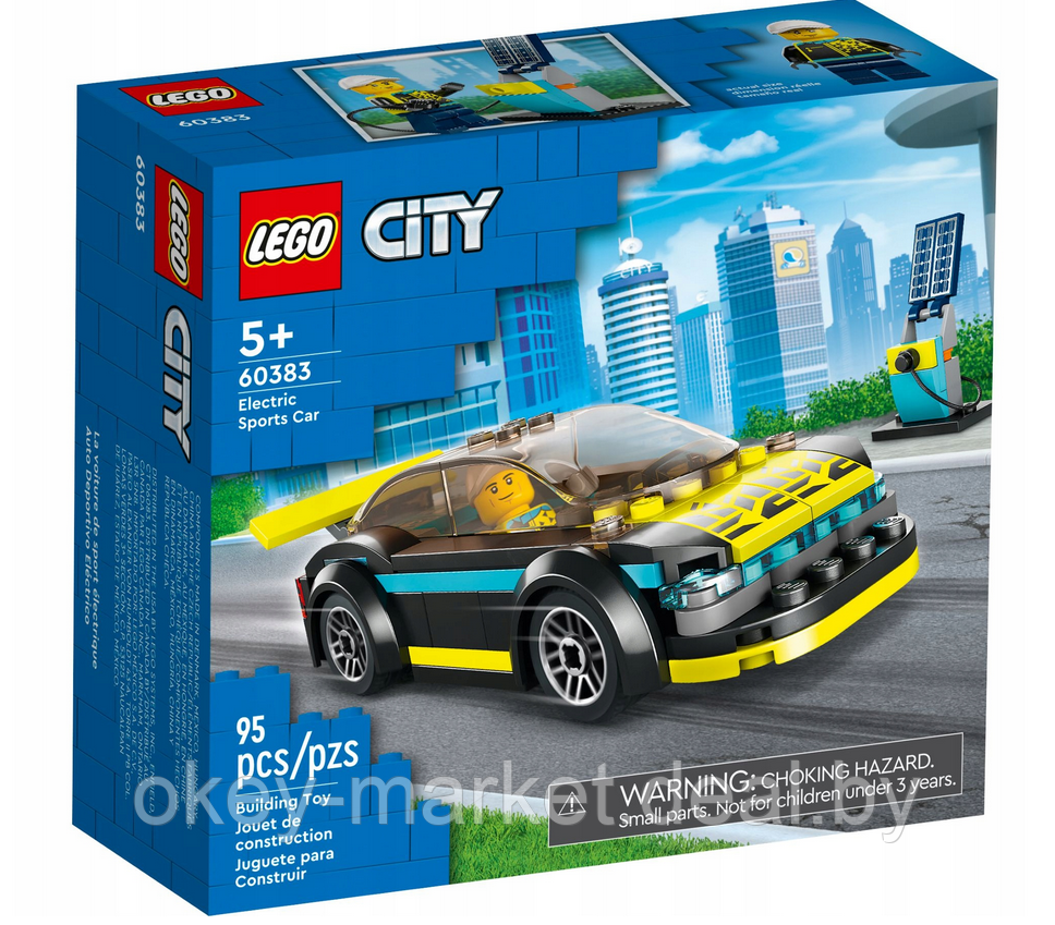 Конструктор LEGO City 60383 Электрический спорткар - фото 1 - id-p197133656