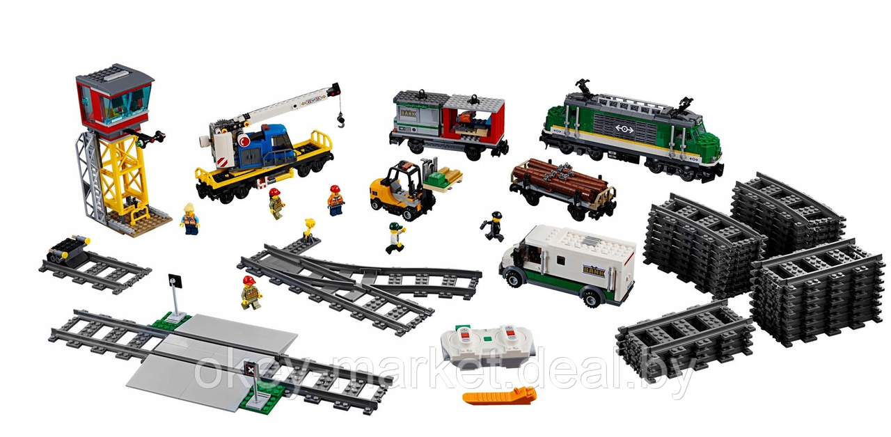 Конструктор LEGO City 60198 Грузовой поезд - фото 7 - id-p197133675