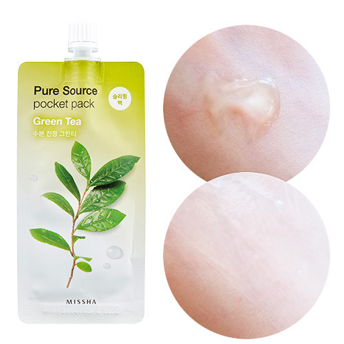Ночная маска для лица MISSHA Pure Source Pocket Pack (Green Tea - Зеленый чай) 10мл
