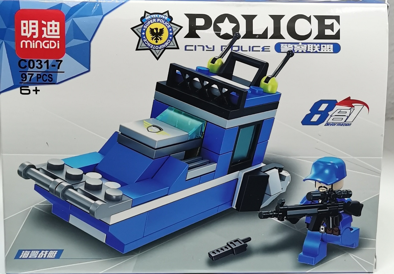 Конструктор блочный Полиция C031 90+ деталей (EXA800) - фото 3 - id-p162831695