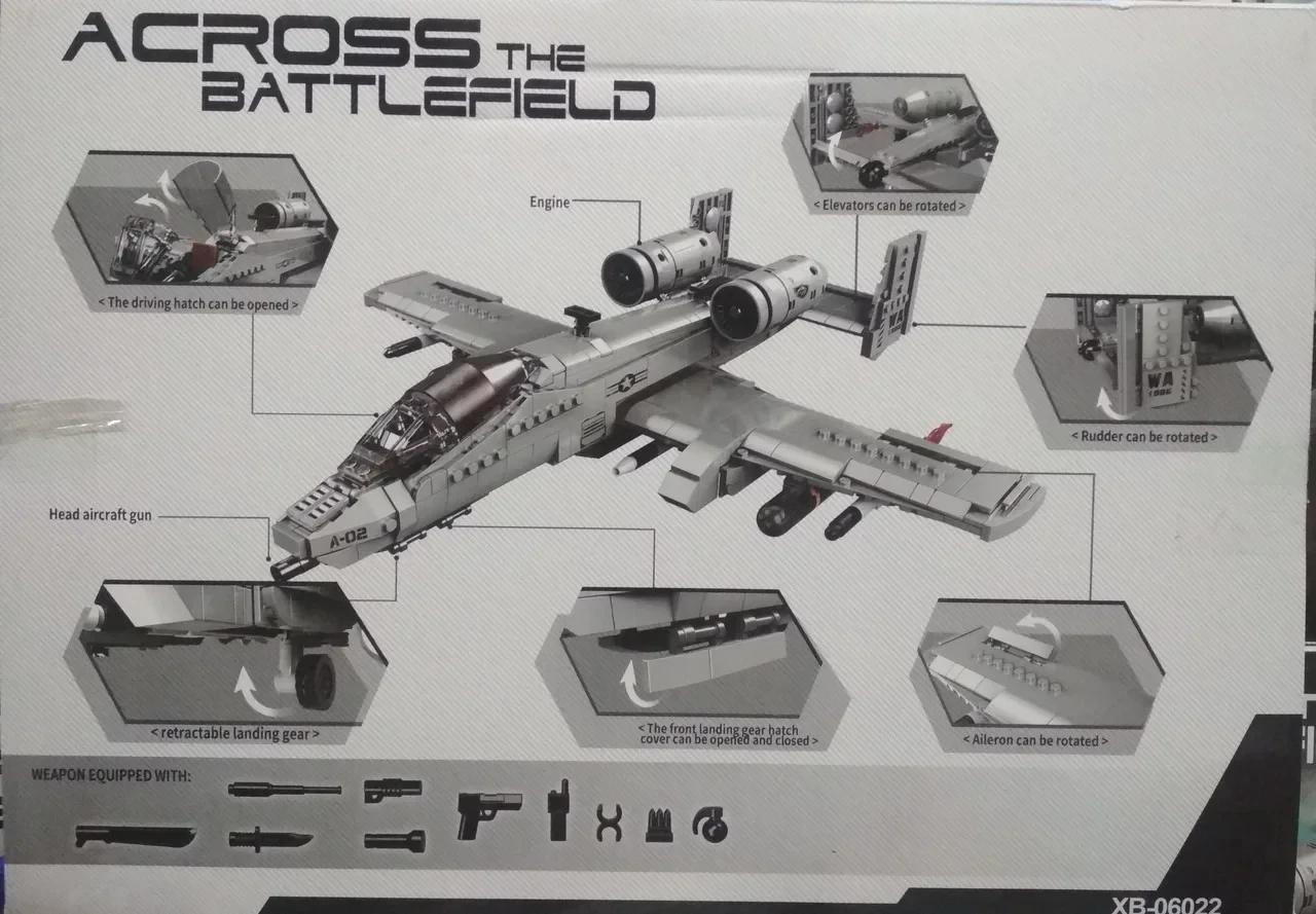 Конструктор «Штурмовой самолет A-10 Thunderbolt II» XB-06022 - фото 6 - id-p197133772